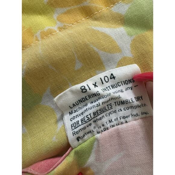 VTG Dan River Dantrel Full Sheet Set 70s Flower Power Hippie Boho Faded - Picture 4 of 16